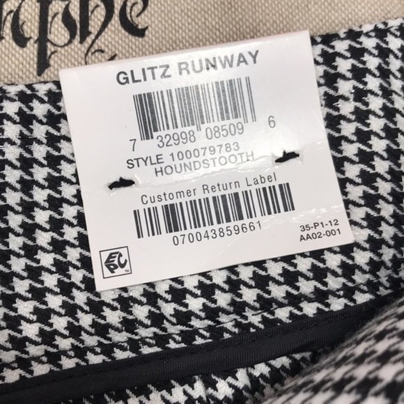 INC Houndstooth-Print Tapered-Leg Pants - Picture 7 of 9